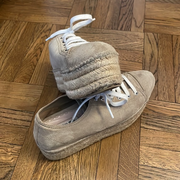 Miu Miu Suede Espadrille Sneakers - Picture 5 of 7